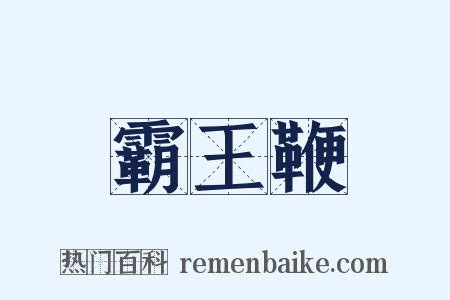 霸王鞭是什么意思的图片